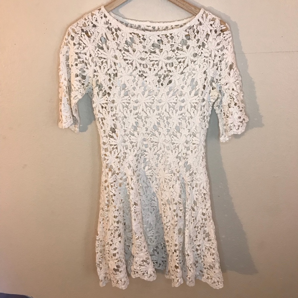 White lace nightcap dress